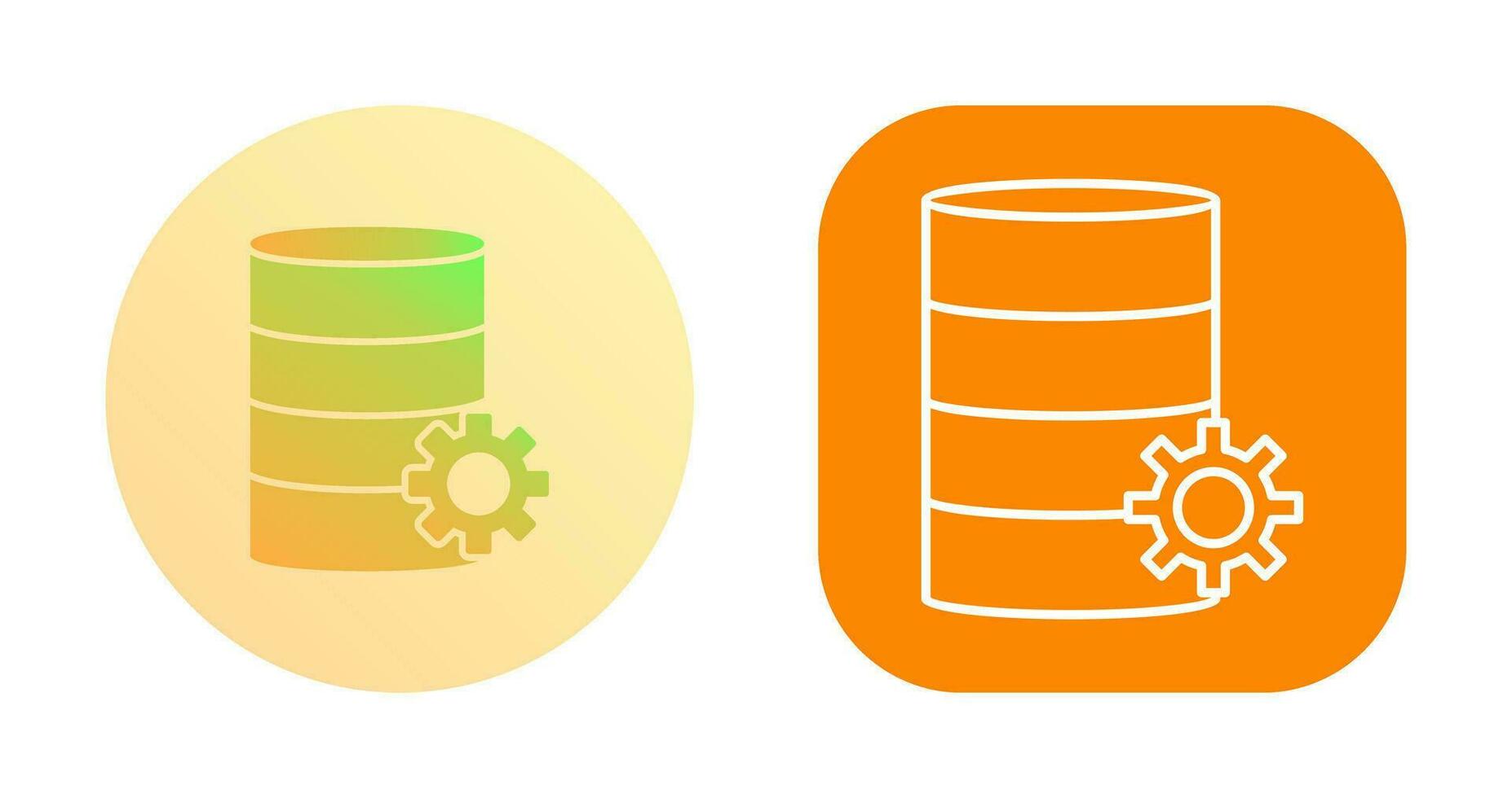 ícone de vetor de gerenciamento de banco de dados exclusivo