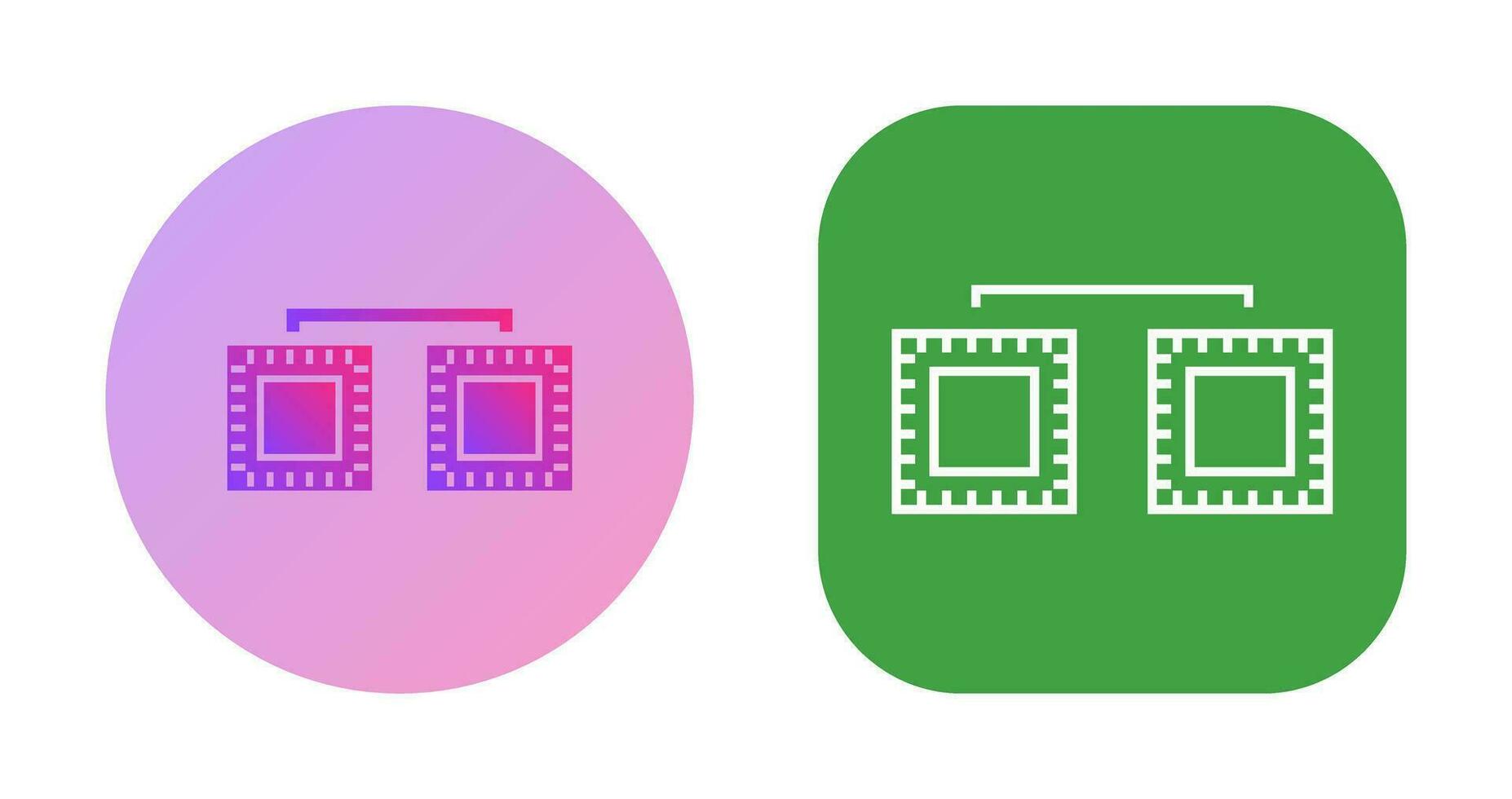 ícone de vetor conectado de processadores exclusivos