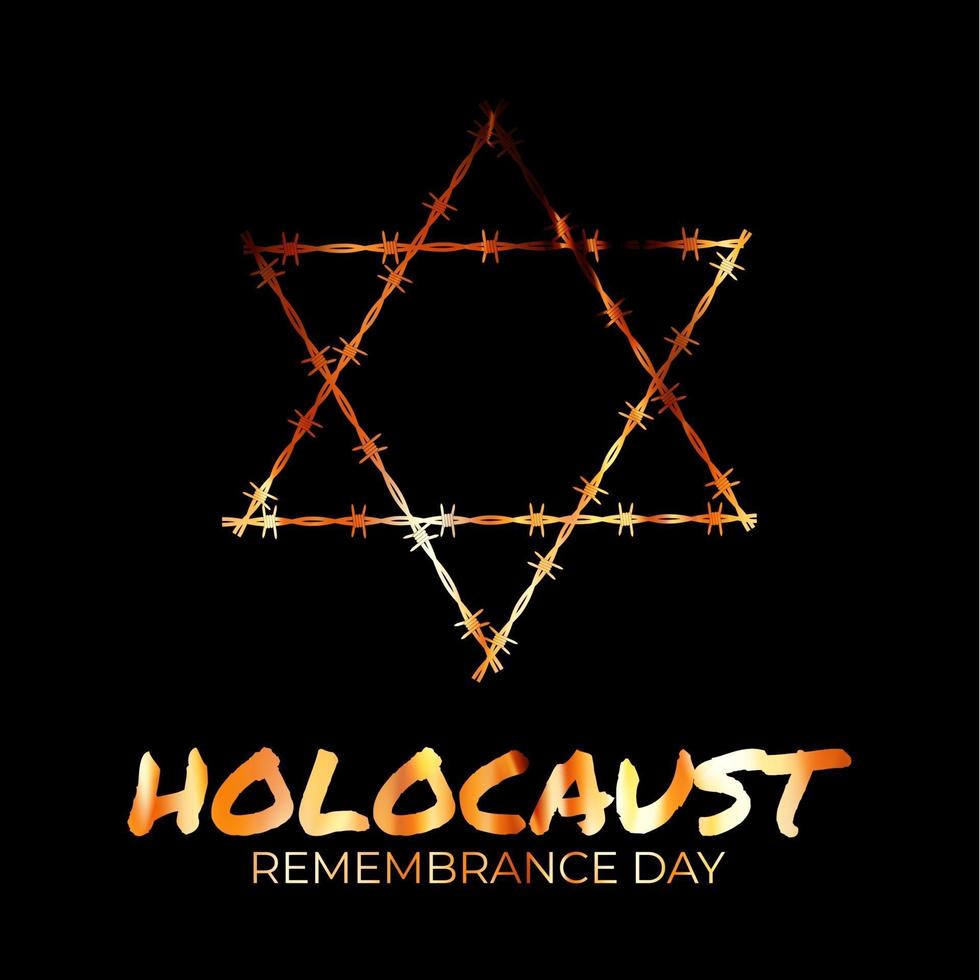 fundo do dia da lembrança do holocausto internacional vetor