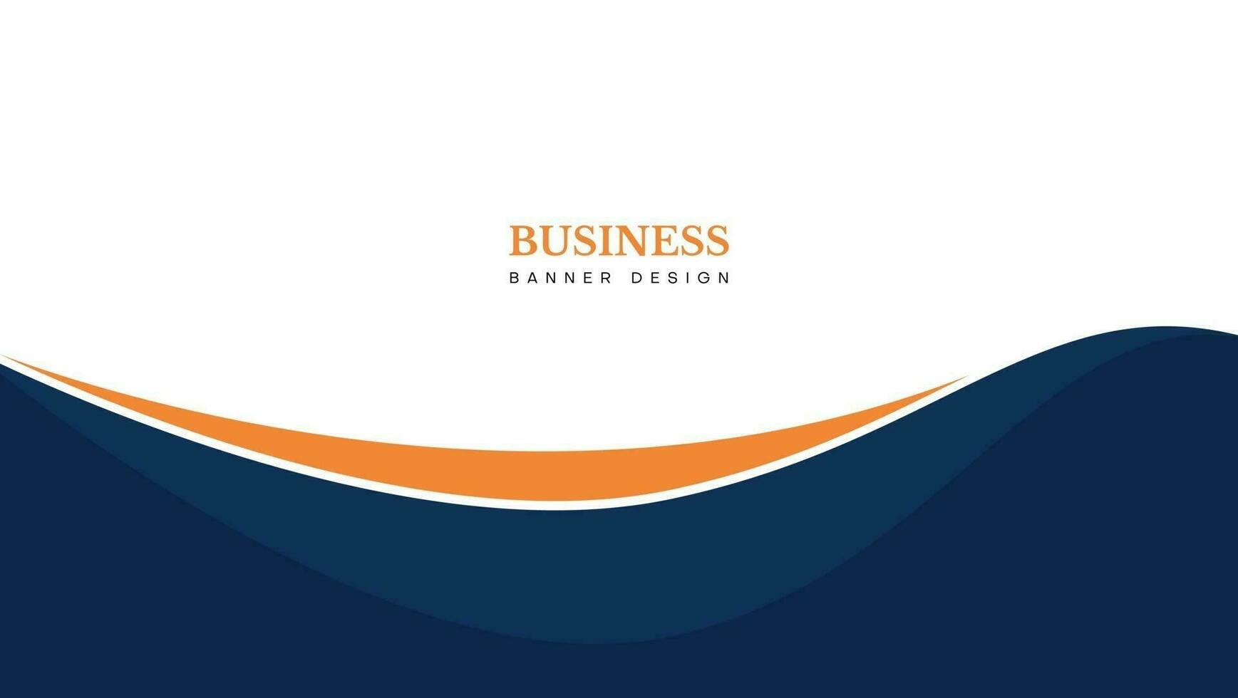 design de banner de negócios com fundo de onda azul vetor