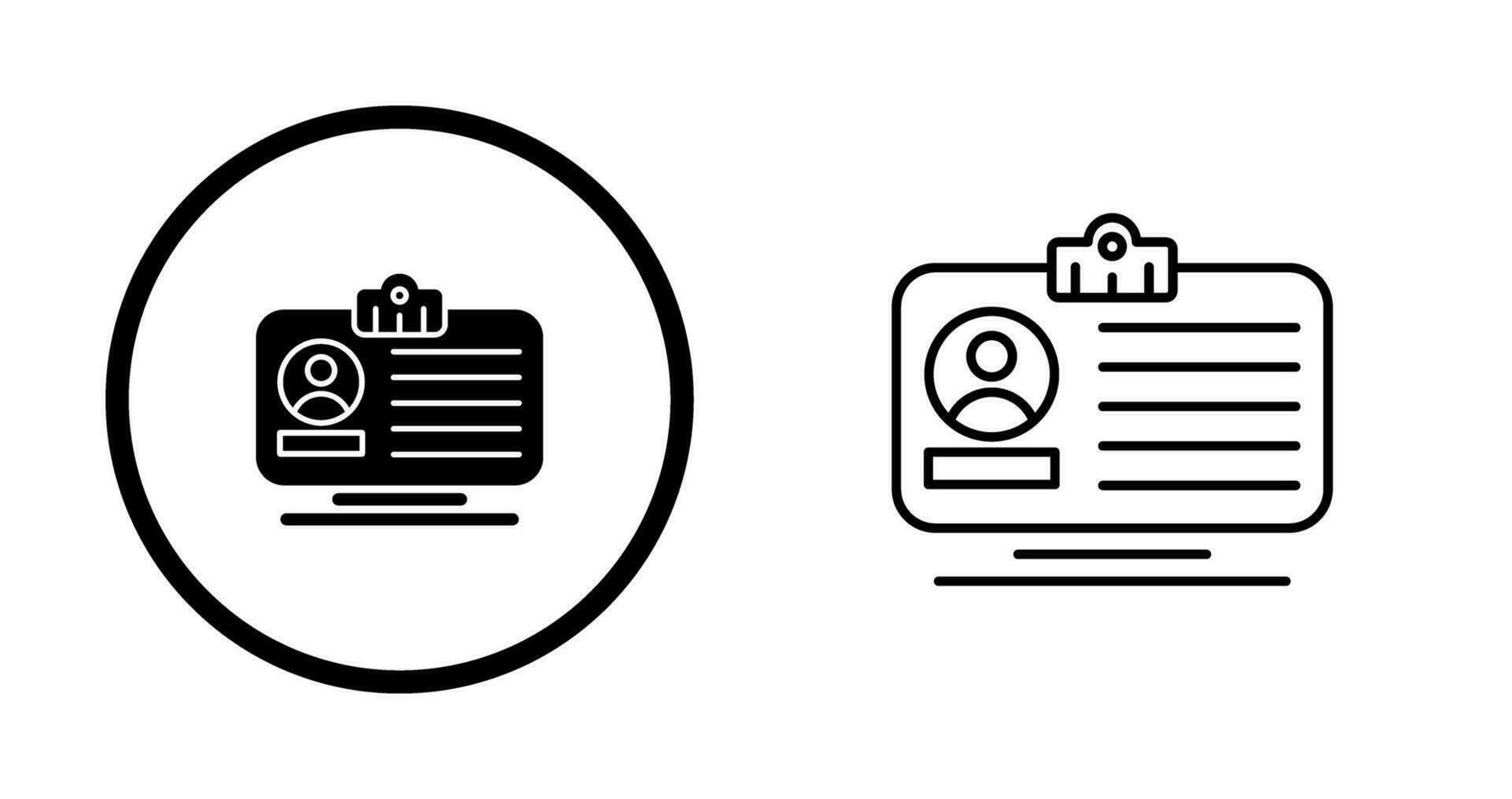 ícone de vetor de cartão de identificação