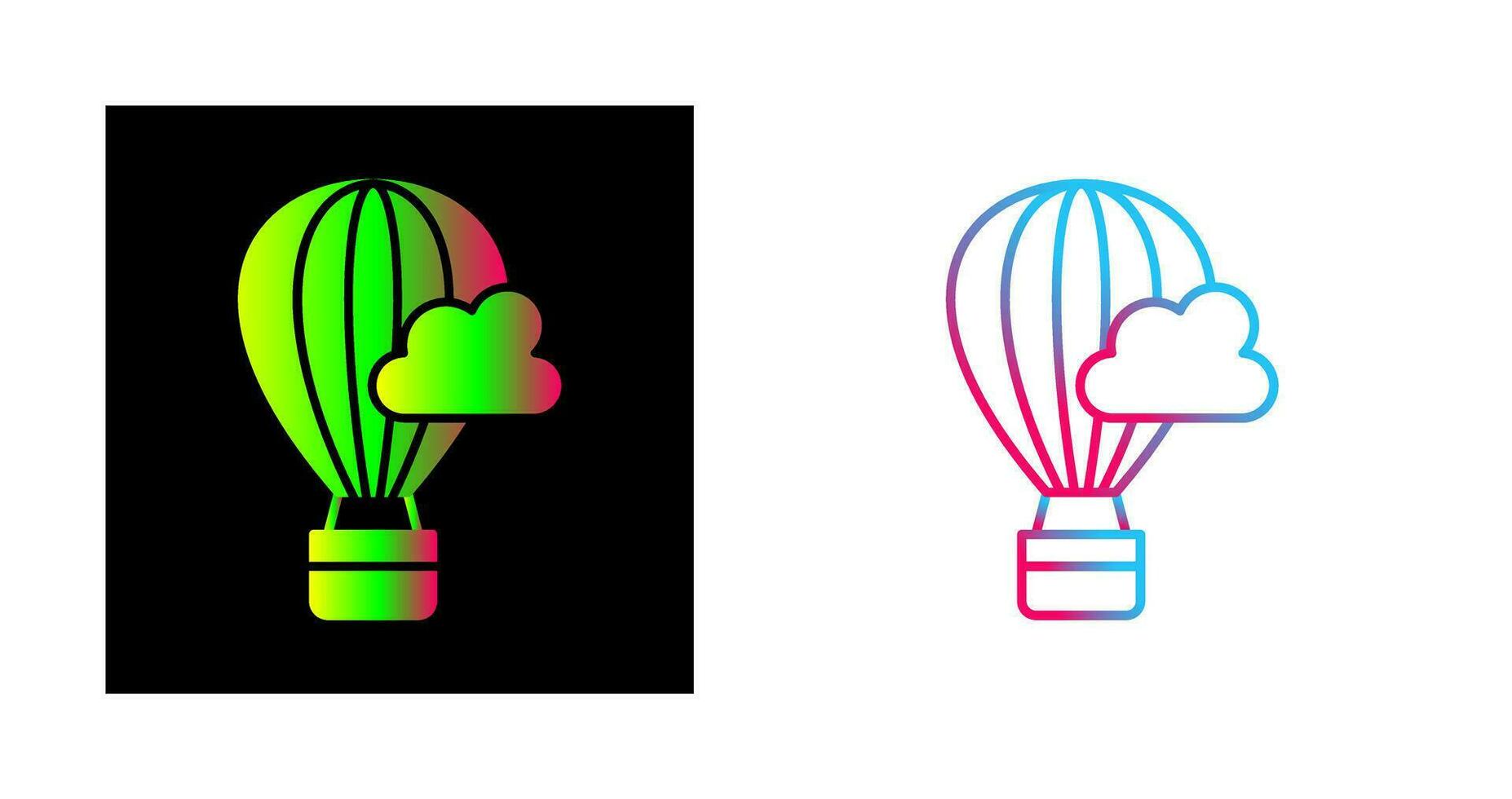 ícone de vetor de balão de ar quente