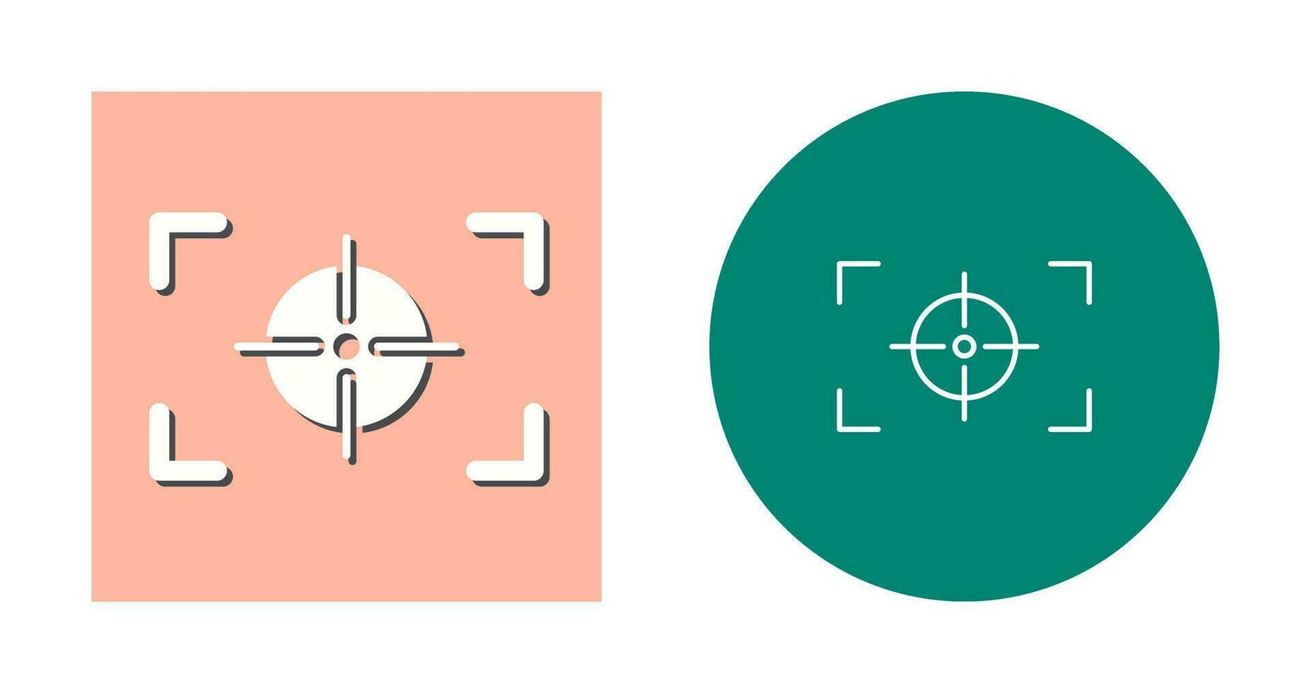 ícone de vetor horizontal de foco único