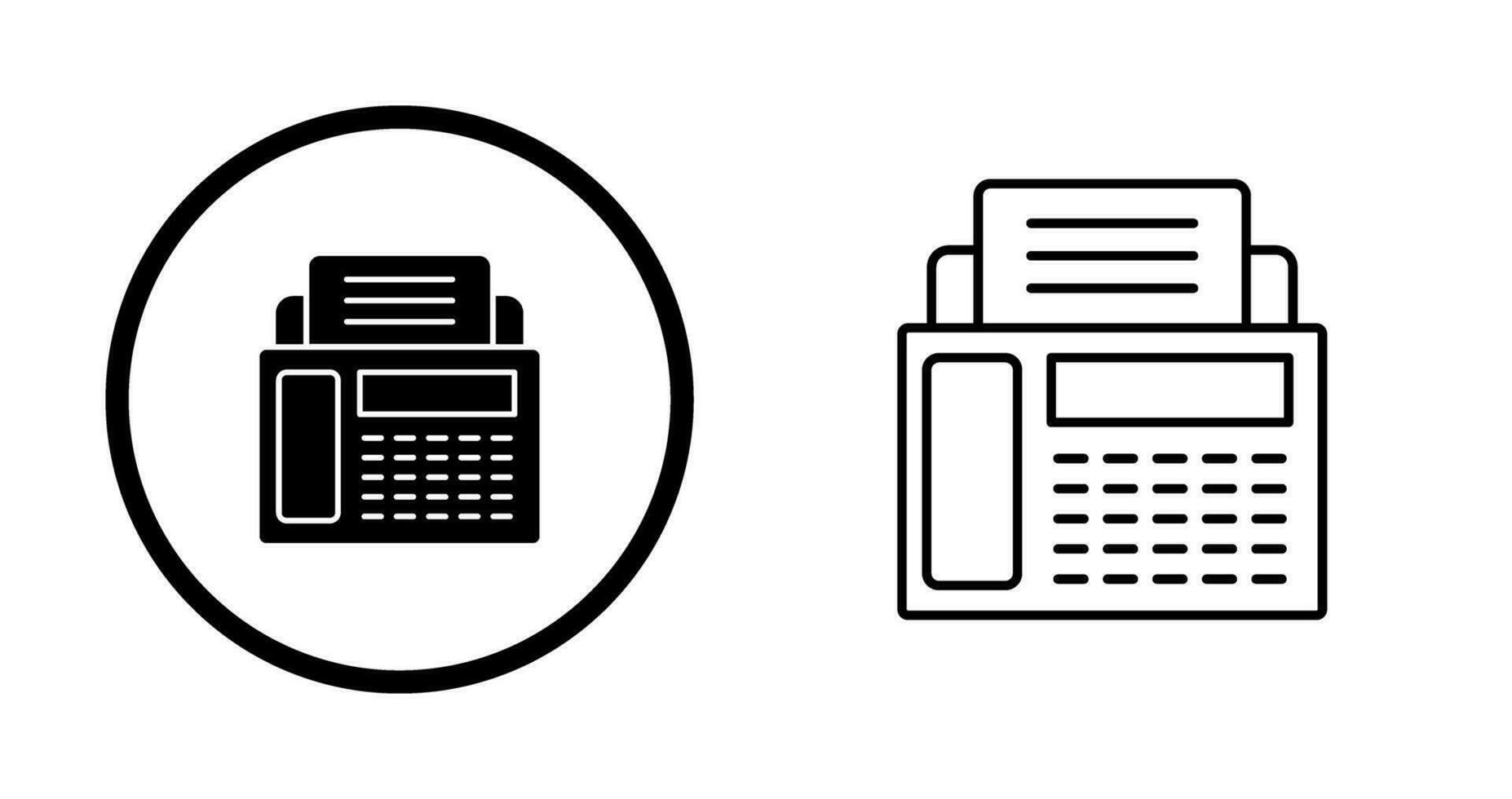 ícone de vetor de máquina de fax