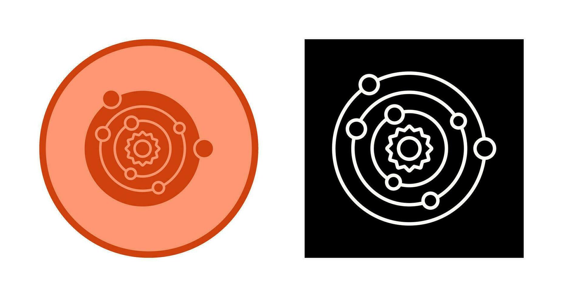 ícone de vetor do sistema solar
