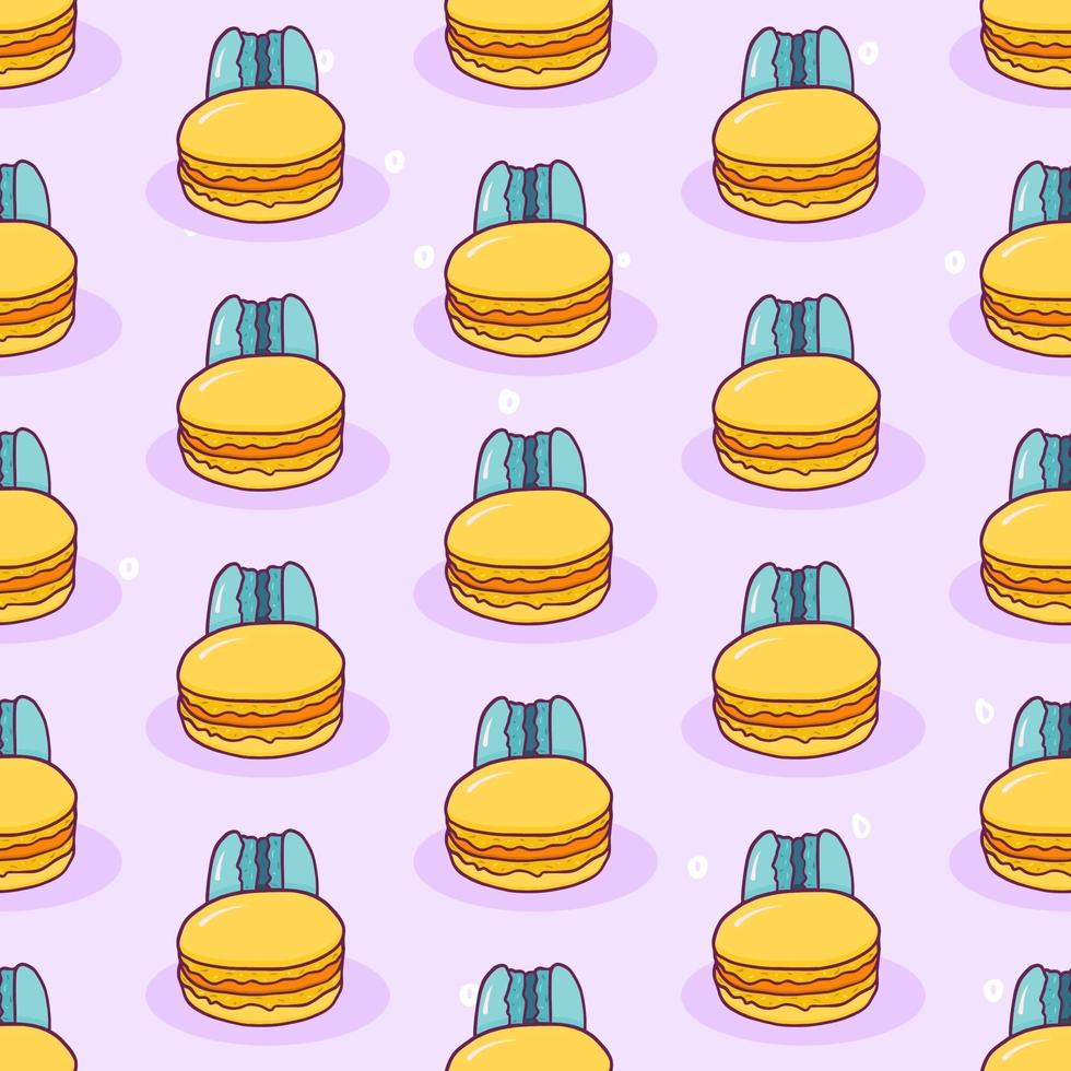 vetor de ilustração padrão sem emenda de macaron