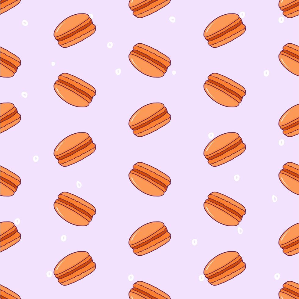 vetor de ilustração padrão sem emenda de macaron