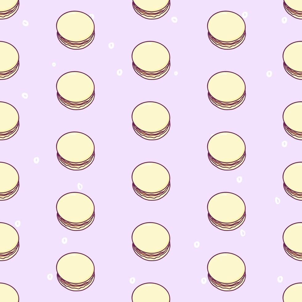 vetor de ilustração padrão sem emenda de macaron