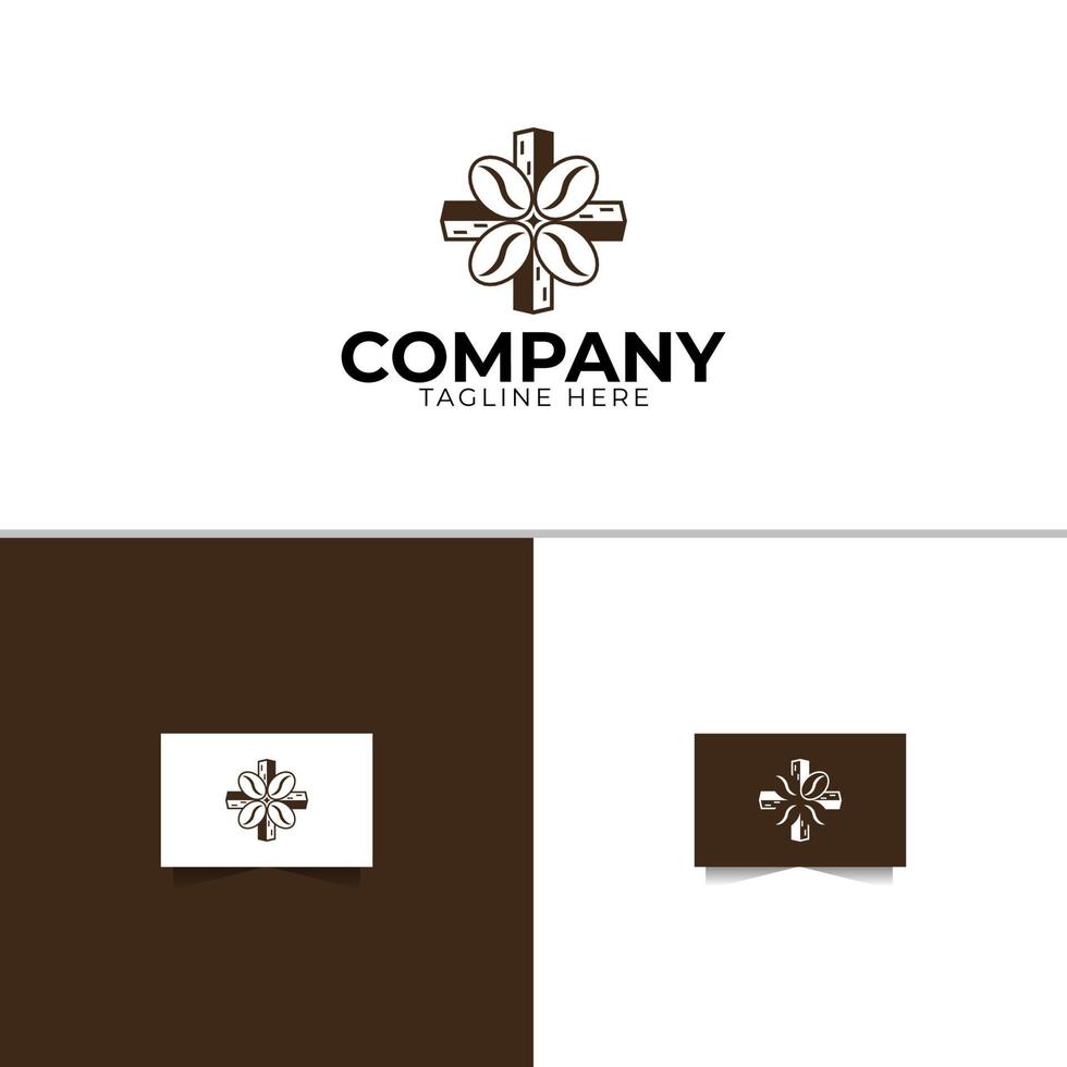 modelo de design de logotipo da cidade de café vetor