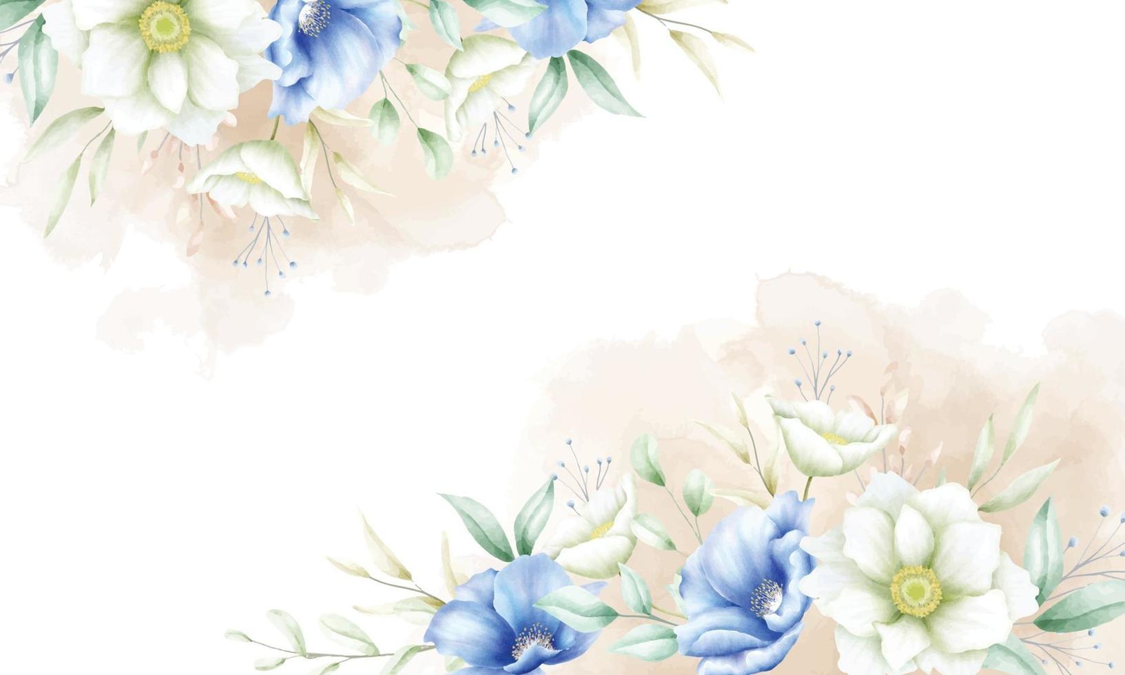 aquarela fundo floral vetor