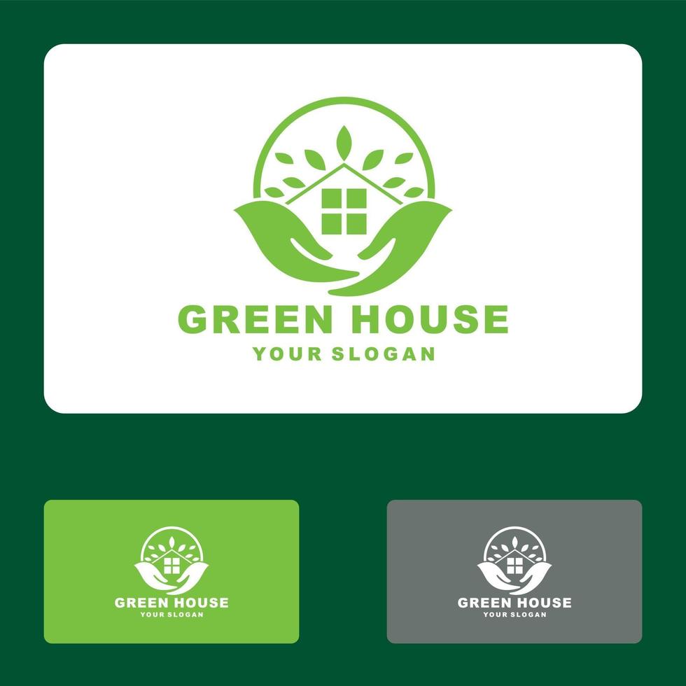 folha de casa, casa verde, logotipo de casa eco definir ilustração de ícone de vetor