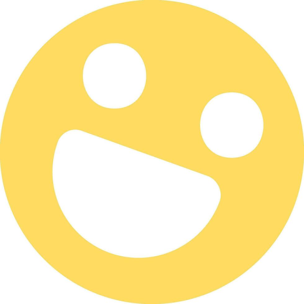 amarelo sorridente emoticon alegre tipo emoji vetor