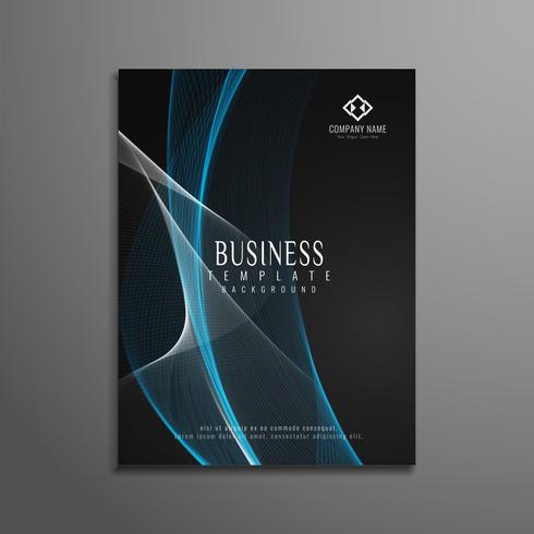 Modelo de panfleto de negócios ondulado elegante abstrata vetor