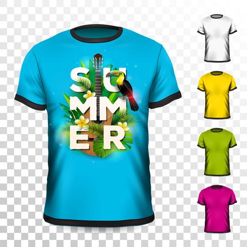 Projeto do t-shirt das férias de verão vetor