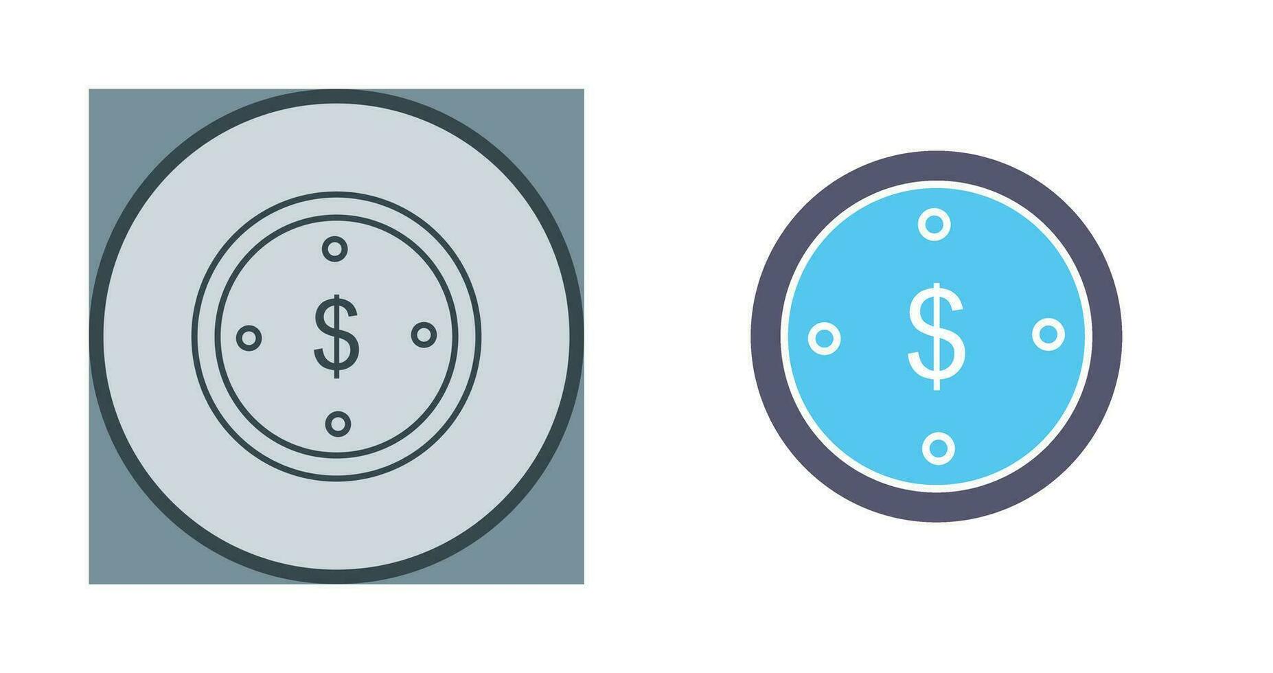 ícone de vetor de moeda de dólar