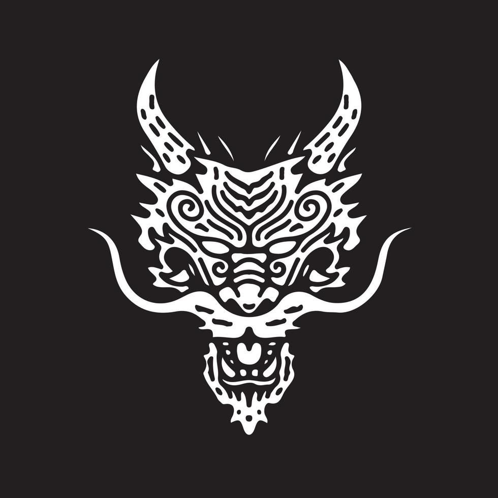 ilustração do dragão japonês. gráfico vetorial para camiseta vetor
