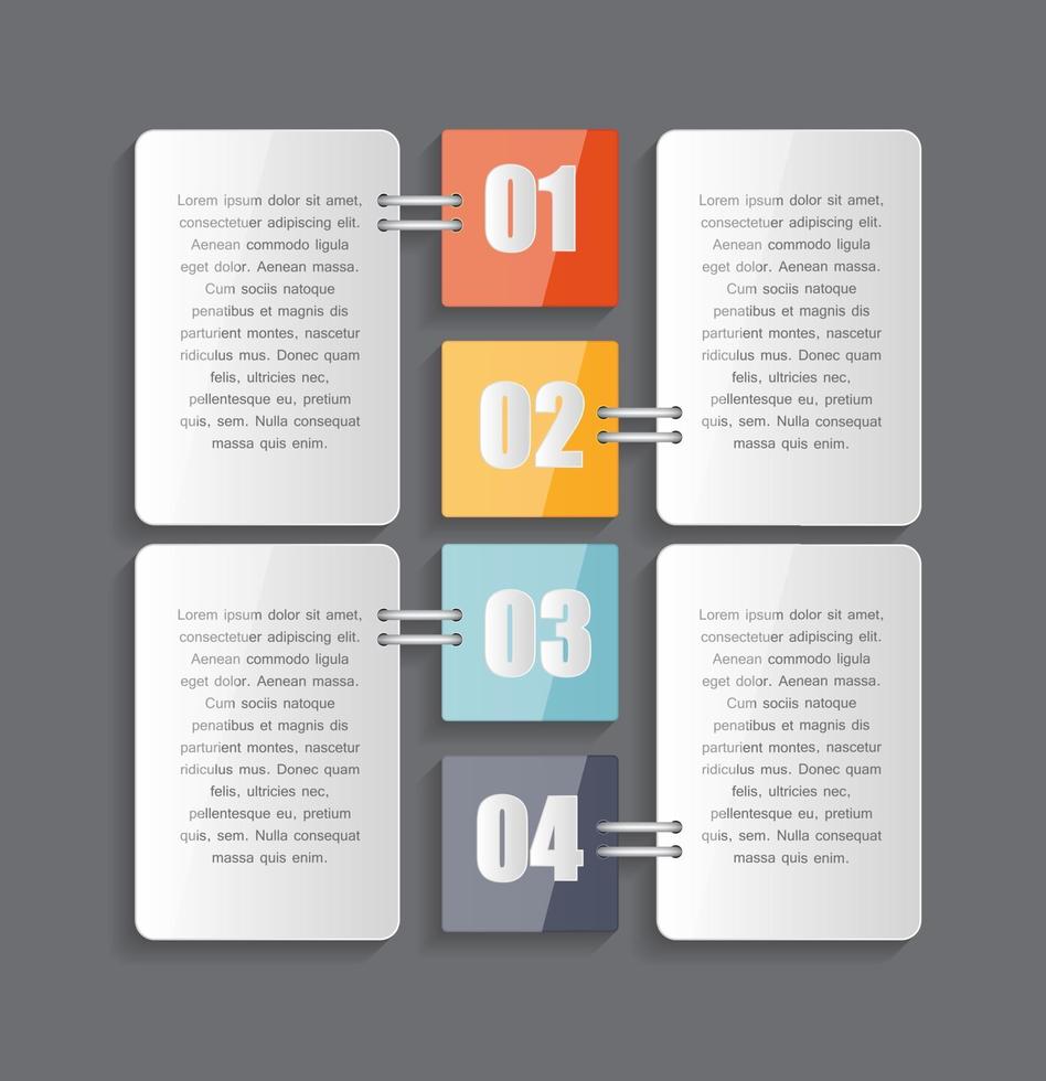 modelos de infográfico para ilustração vetorial de negócios. vetor