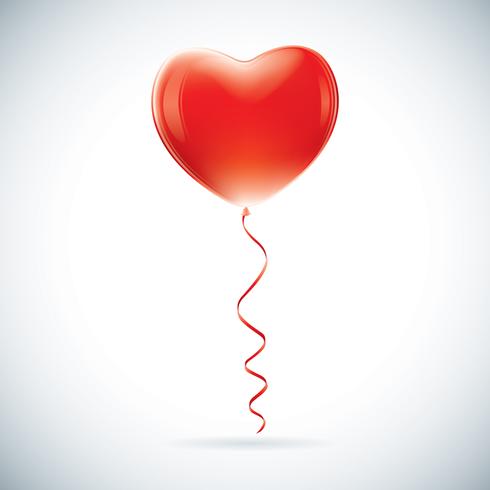 Balão em forma de coração vetor