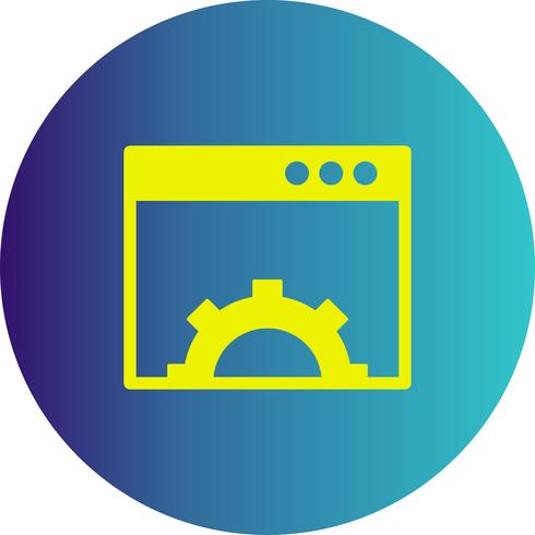 ícone de configuração de navegador de vetor