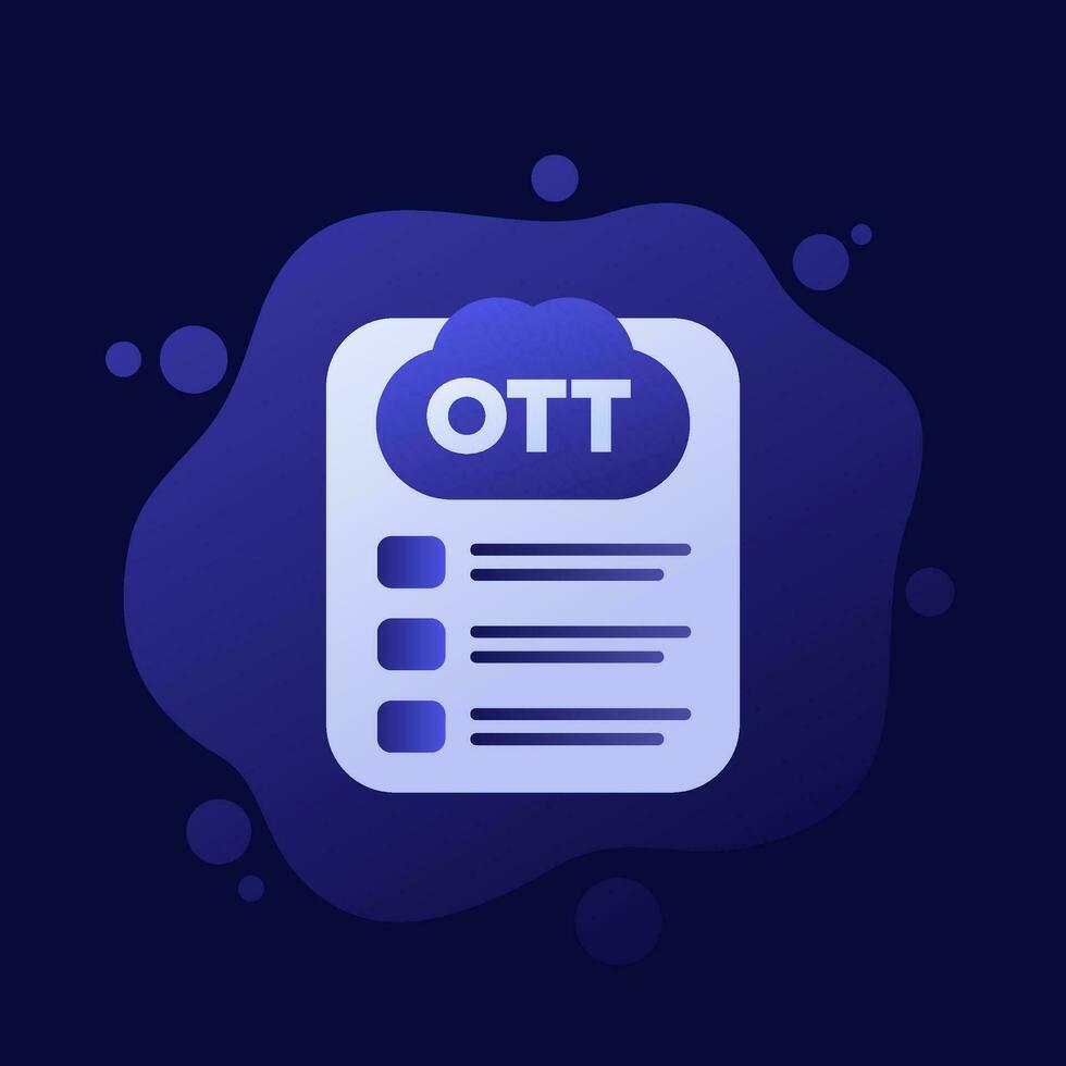 ott plataformas ícone, vetor Projeto