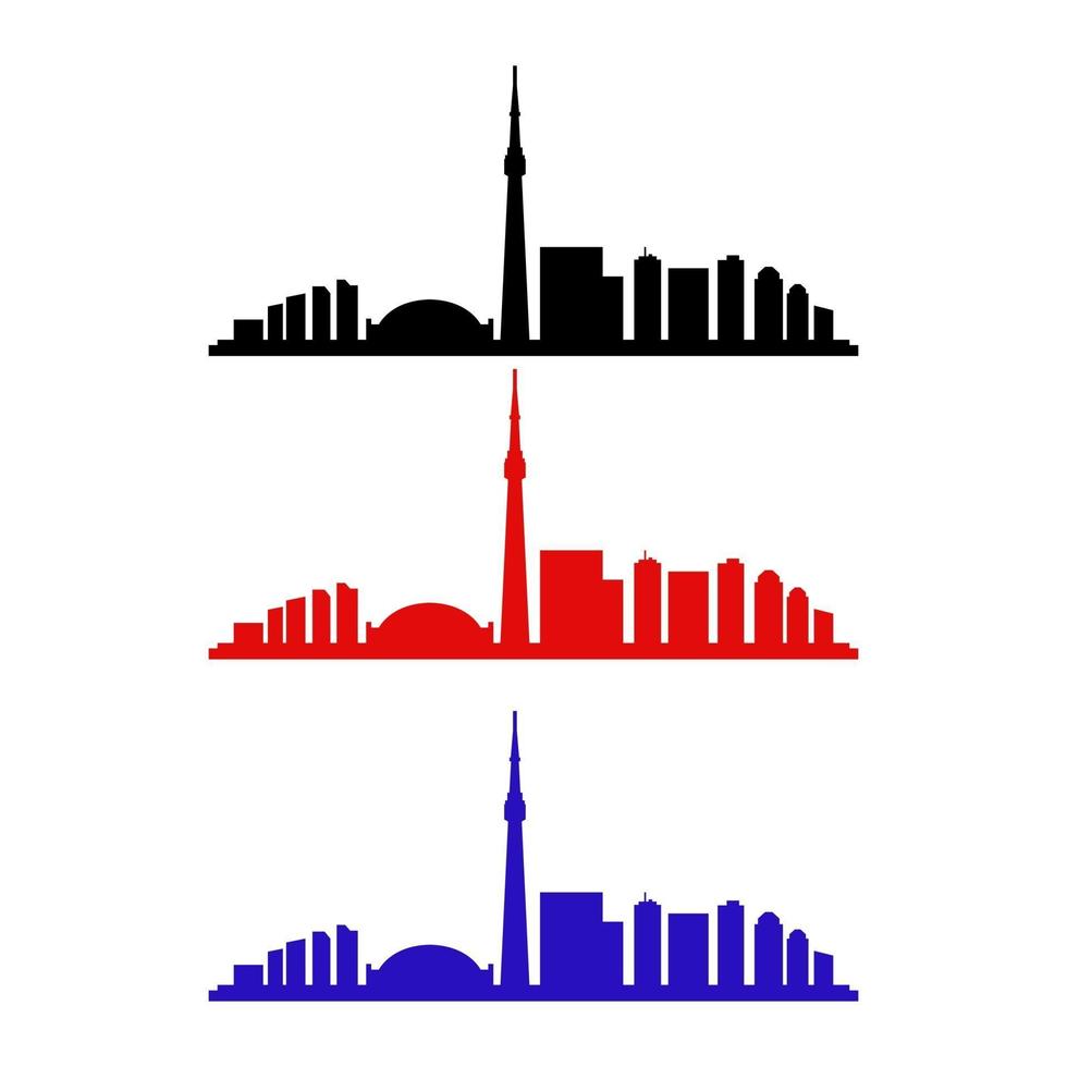 horizonte de toronto ilustrado em fundo branco vetor