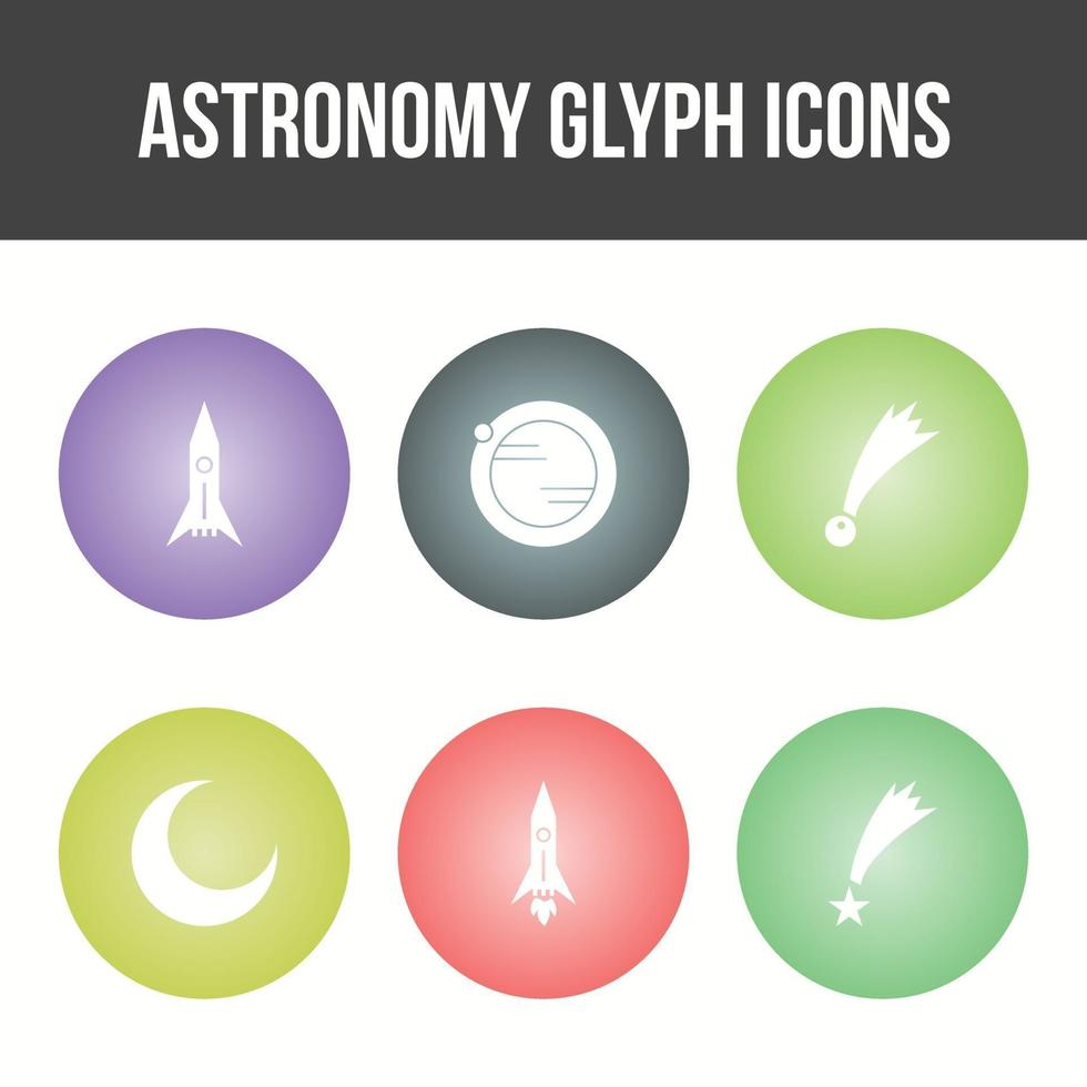 conjunto de ícones de vetor de linha de astronomia exclusivo