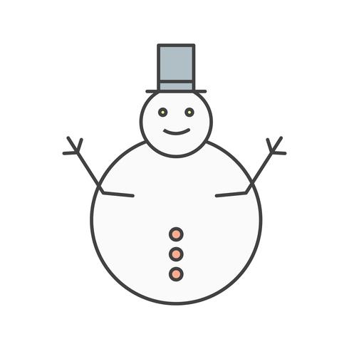 ícone de homem de neve de vetor