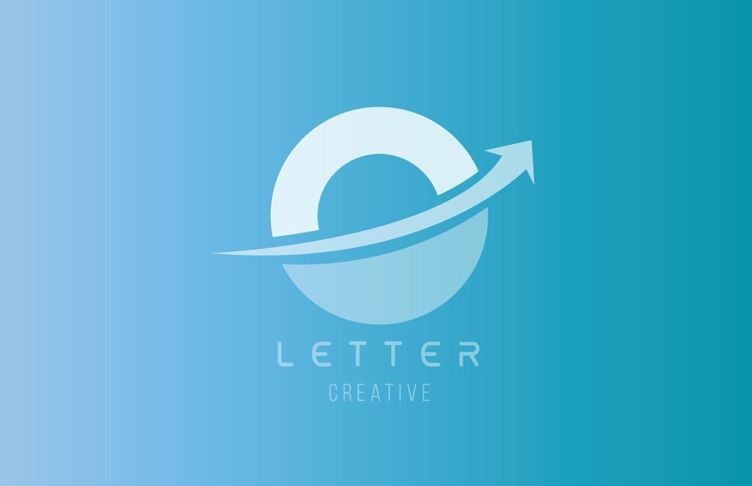 o logotipo da letra do alfabeto em azul e branco para o modelo de design de ícone vetor