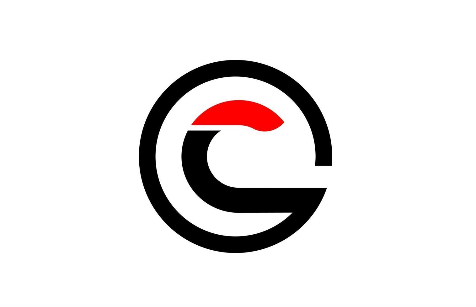 desenho da letra c do alfabeto circular para o ícone do logotipo da empresa vetor