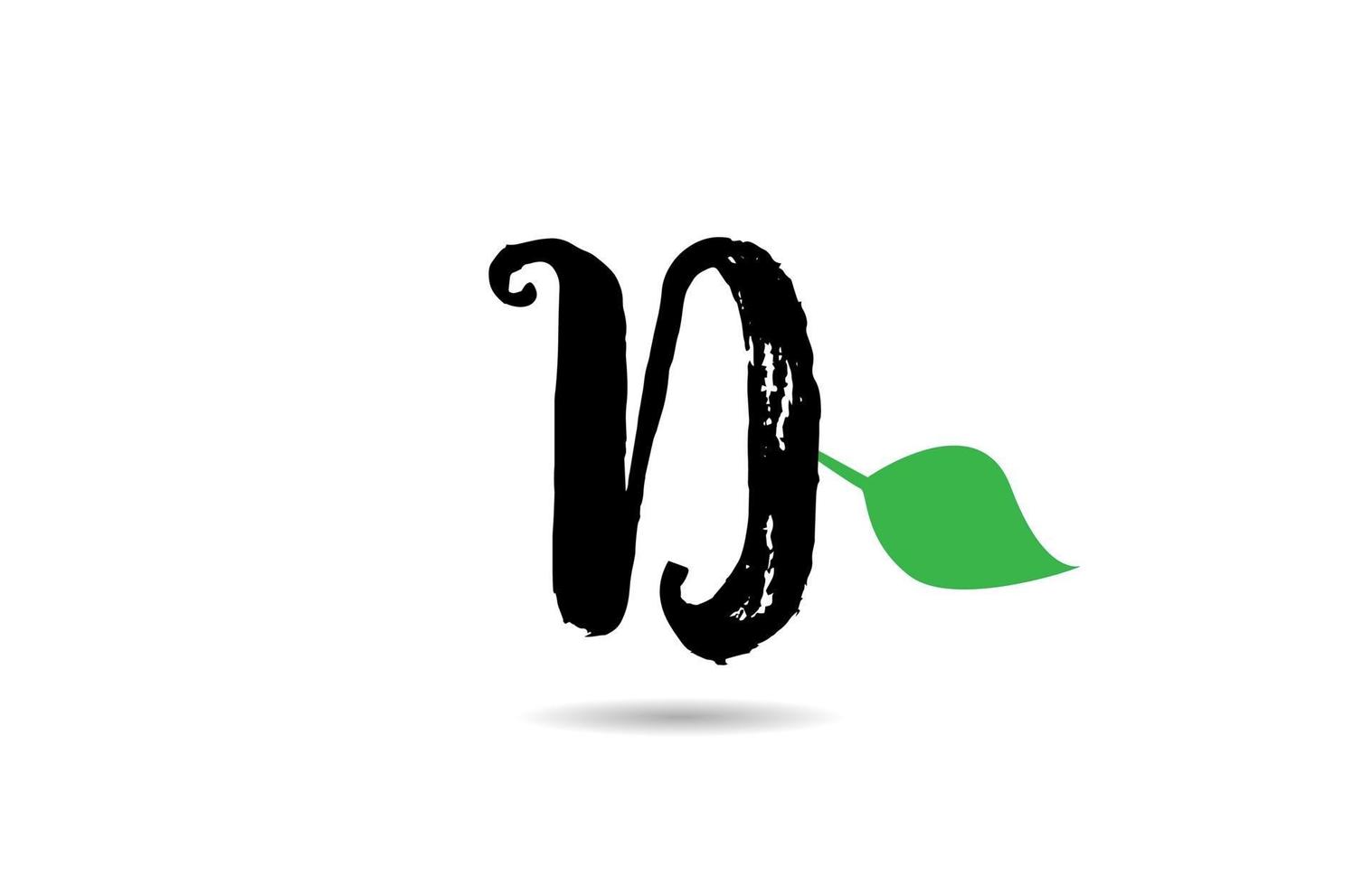 letra geen folha do alfabeto logotipo ícone do design para a empresa vetor