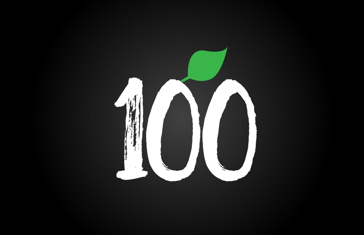 design do ícone do logotipo da folha verde do número do grunge para negócios da empresa vetor