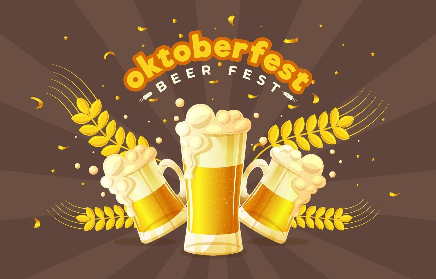 fundo do festival de cerveja oktoberfest vetor