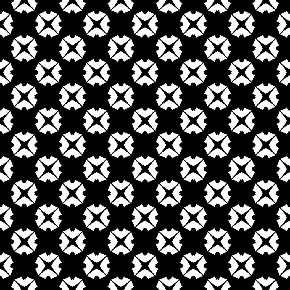 padrão abstrato sem emenda preto e branco. fundo e pano de fundo. design ornamental em tons de cinza. vetor