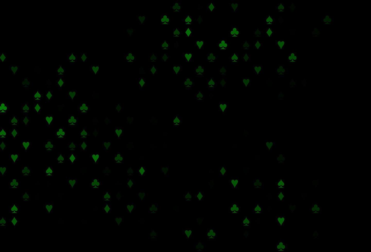 fundo vector verde escuro com sinais de cartões.