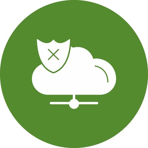 ícone de nuvem de vetor inseguro