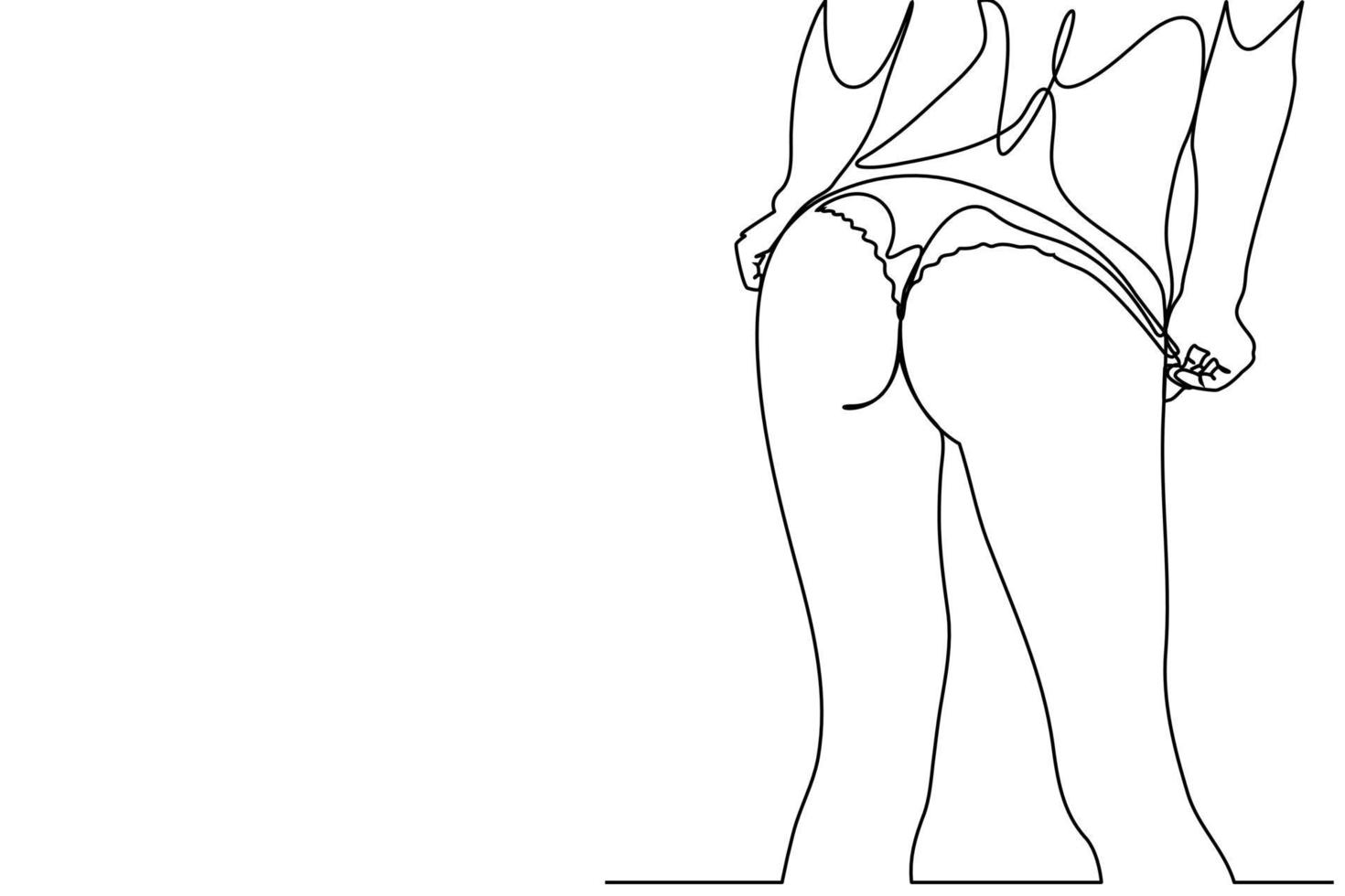 contorno de mulher em linha contínua desenhando o corpo de uma mulher sexy vetor