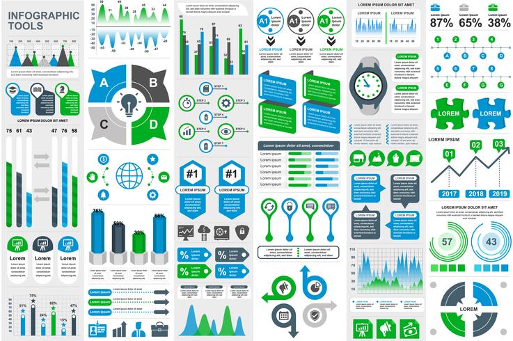 Modelo de design do vetor de elementos de visualização de elementos infográfico