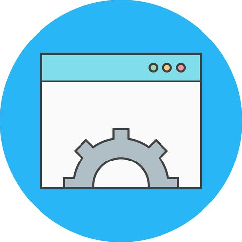 ícone de configuração de navegador de vetor