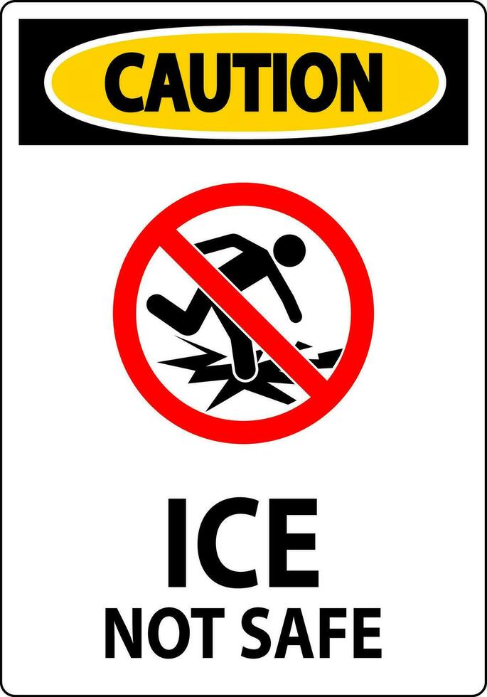 Cuidado placa gelo não seguro vetor