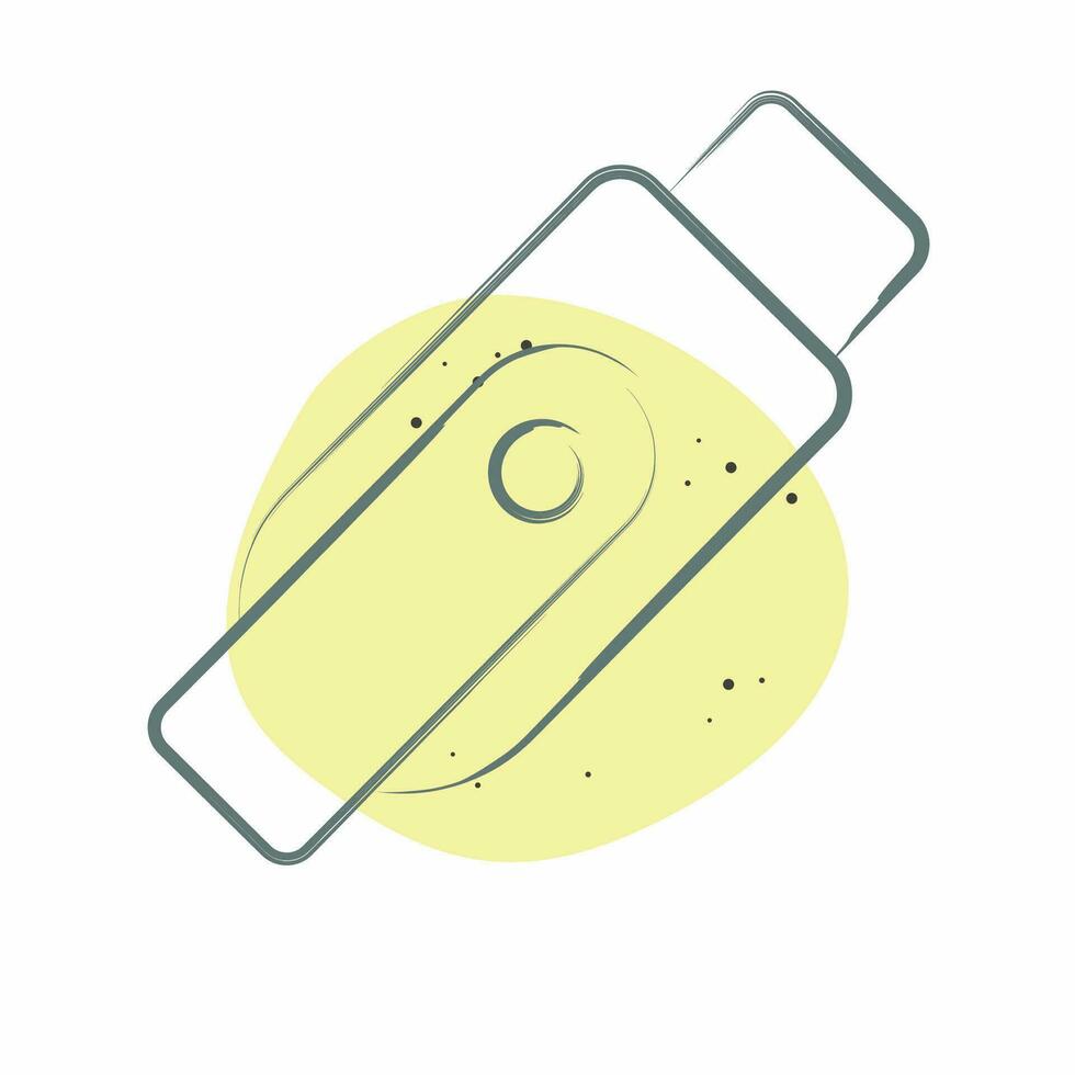 ícone Pen drive. relacionado para computador símbolo. cor local estilo. simples Projeto editável. simples ilustração vetor