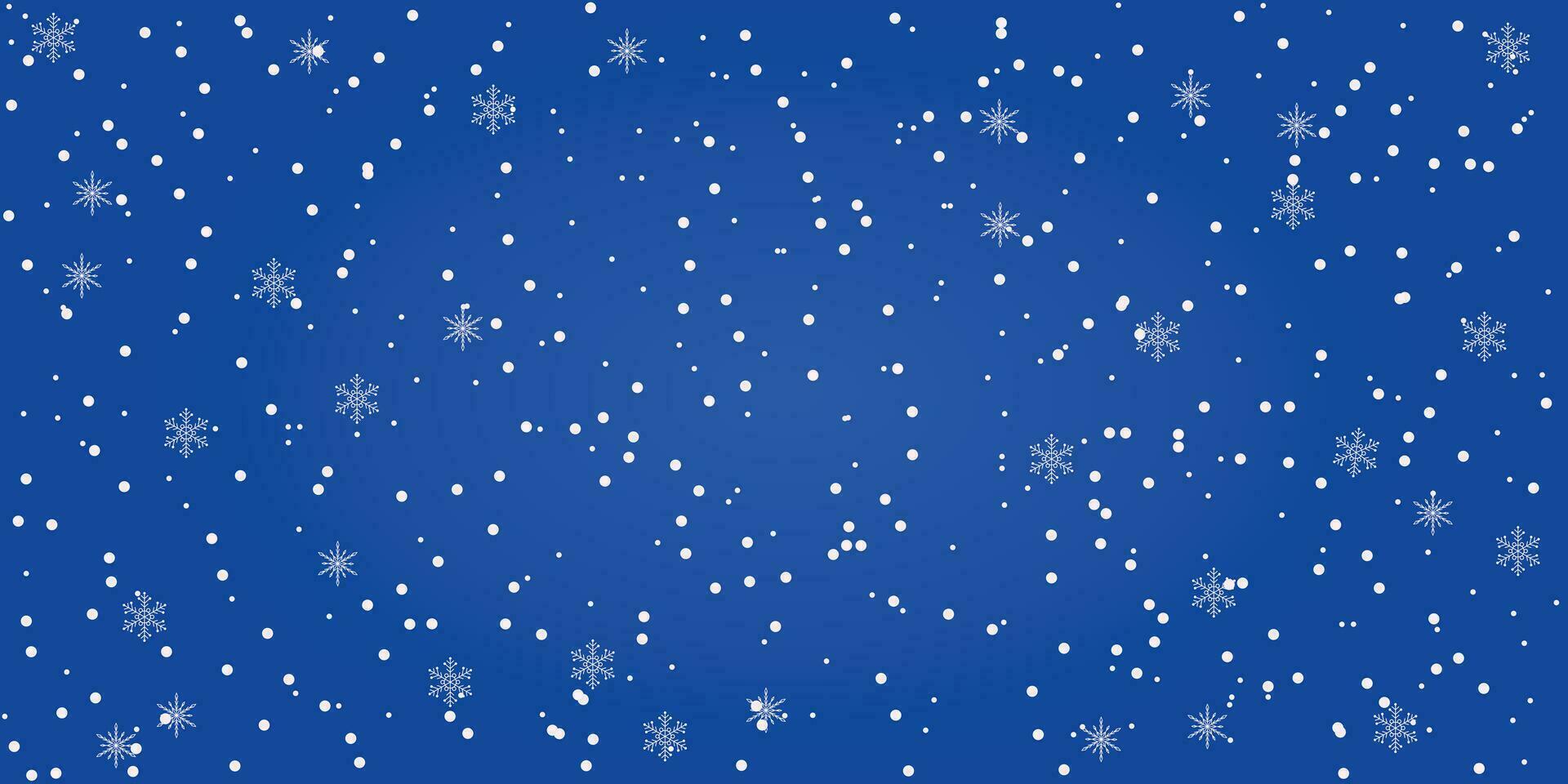 Branca de Neve fundo. Natal e Novo ano Nevado lindo inverno Projeto. branco queda flocos de neve em azul. vetor