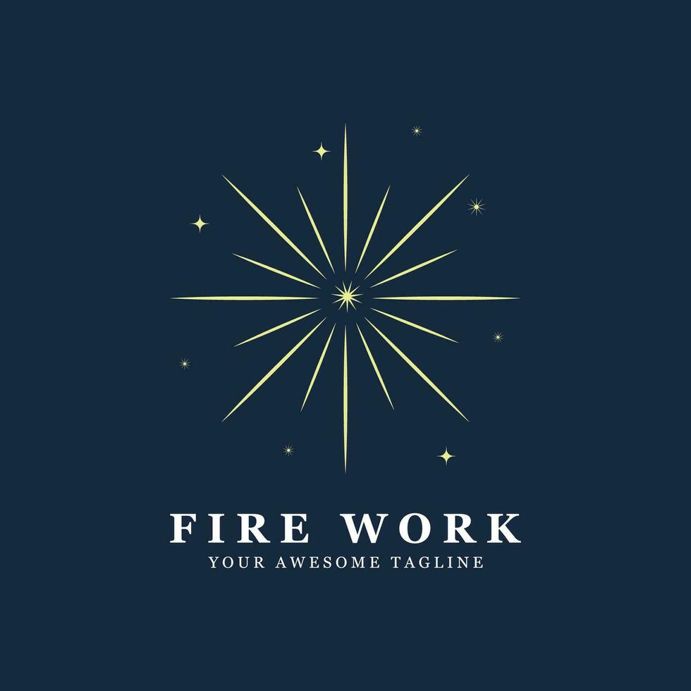 fogo de artifício logotipo vetor ícone ilustração Projeto