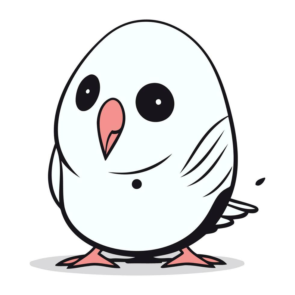 Pombo pássaro desenho animado mascote personagem vetor ilustração.