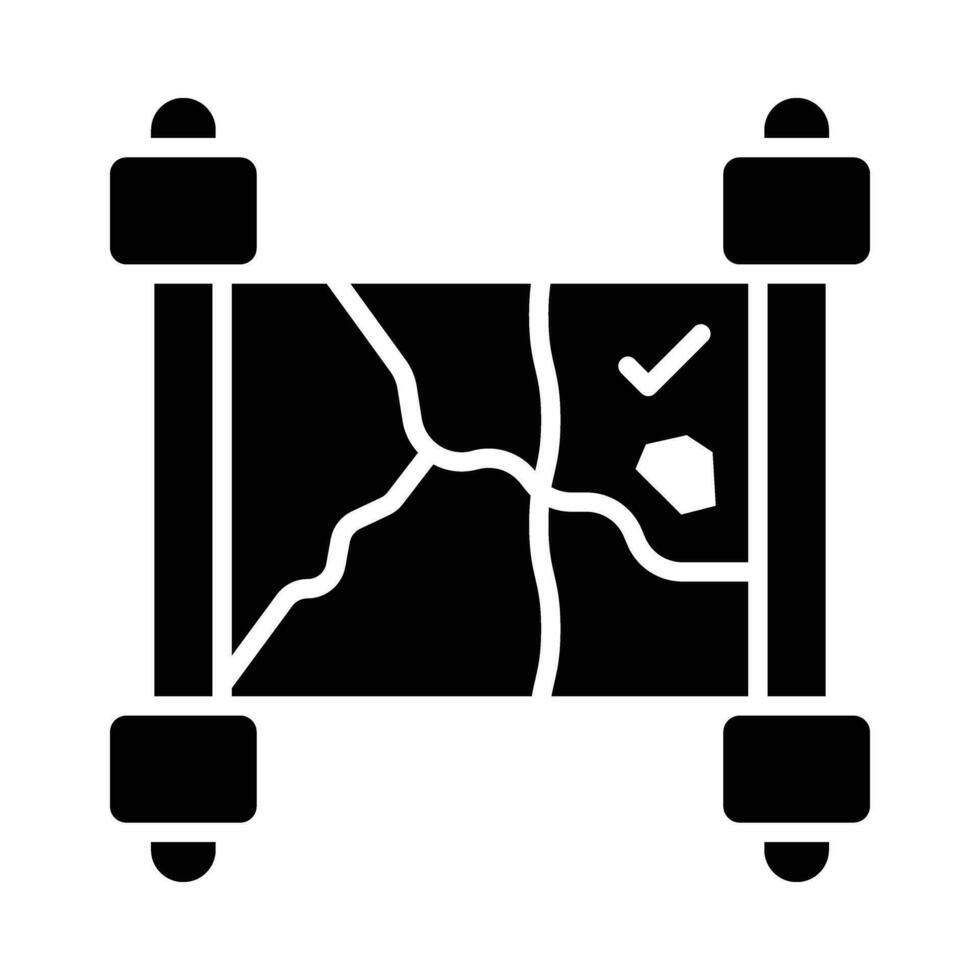 Tesouro mapa vetor glifo ícone para pessoal e comercial usar.