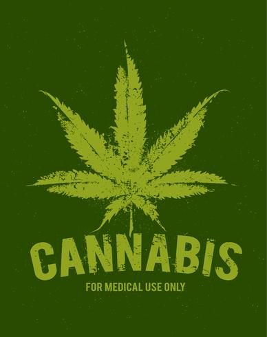 Emblema da Cannabis vetor