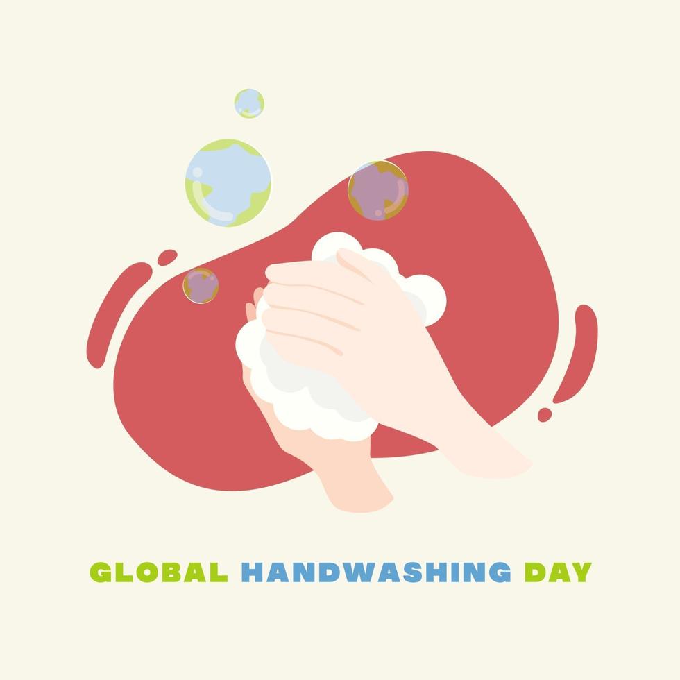 dia global de lavagem das mãos vetor