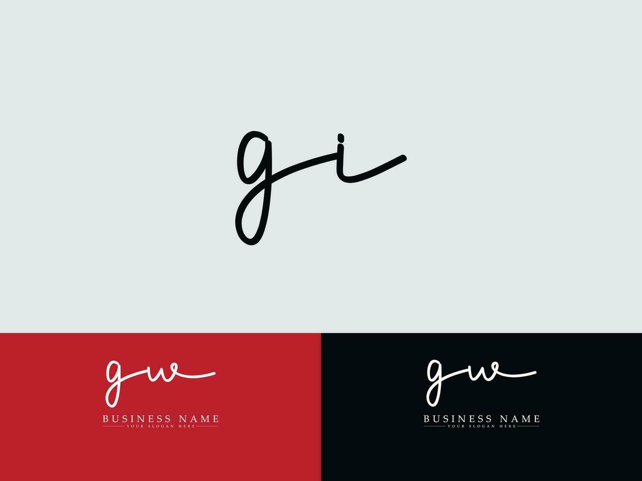 inicial gi logotipo ícone, minimalista gi moderno luxo assinatura logotipo vetor