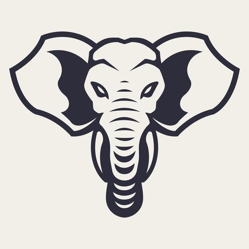 Ícone de vetor de mascote de elefante
