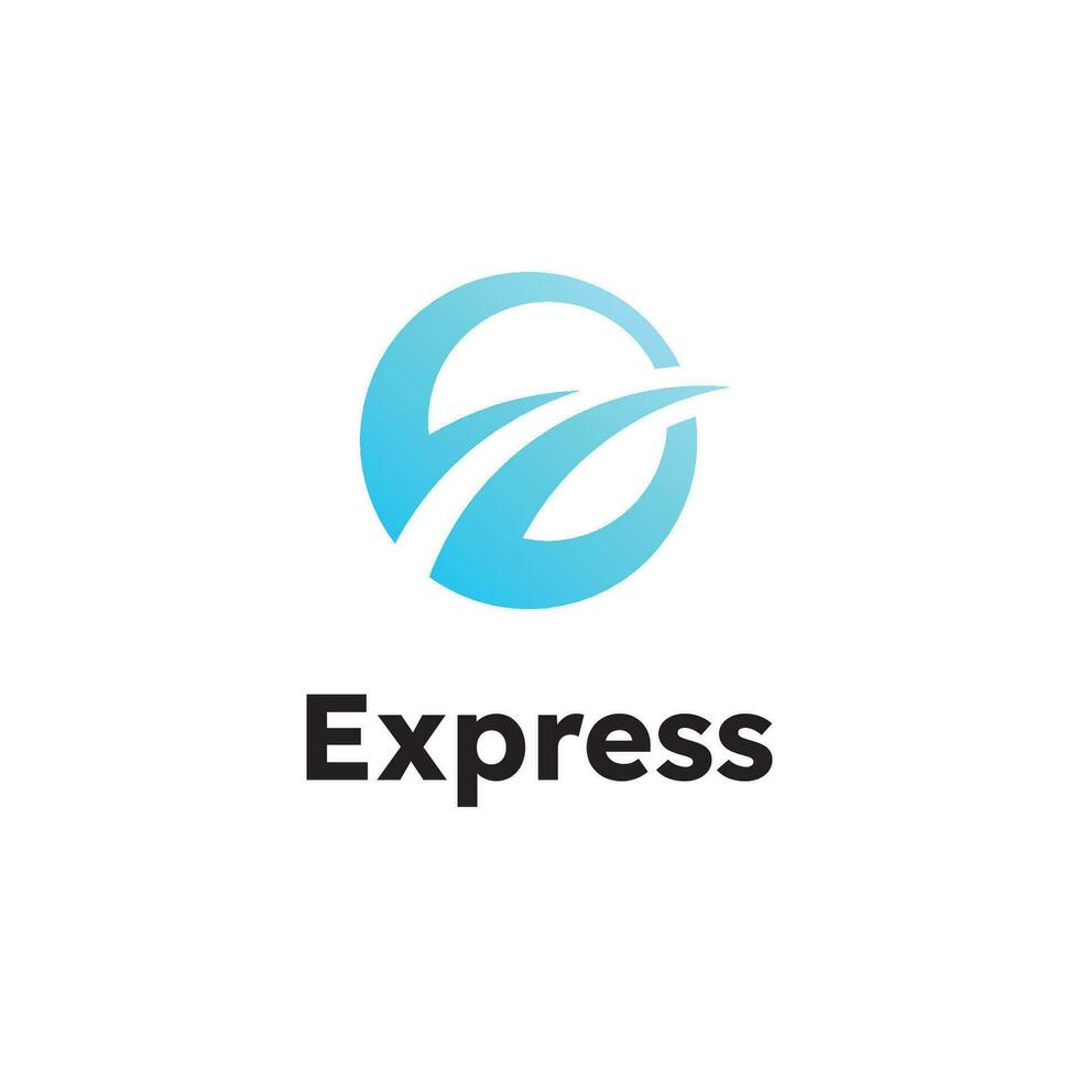 modelo de ilustração de design de ícone de vetor de logotipo expresso