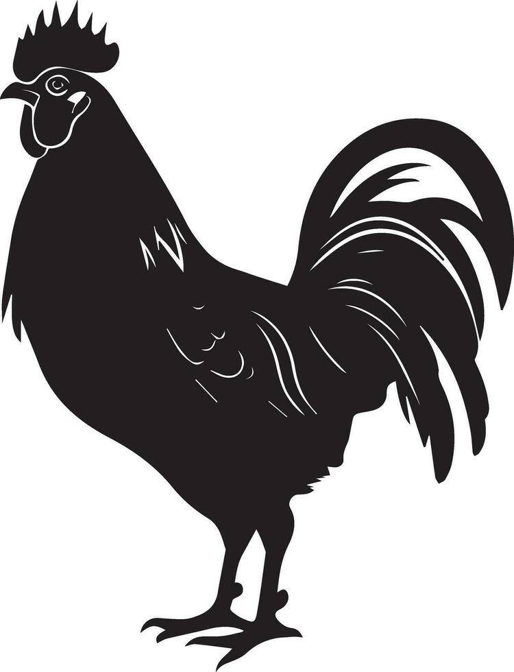 australorp frango vetor silhueta ilustração Preto cor 10